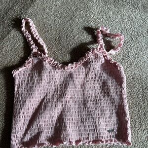 Hollister Light Pink Smocked Camisole